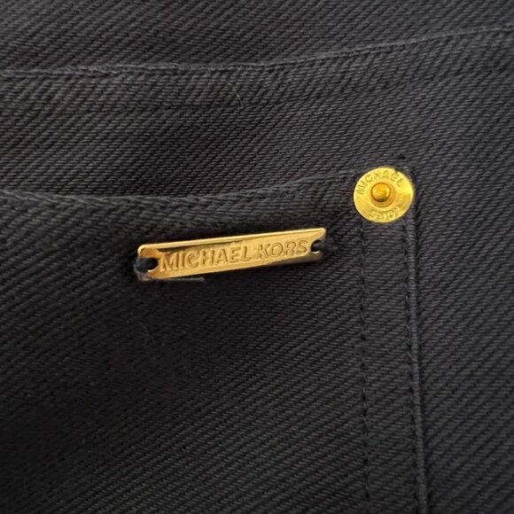 Michael Michael Kors Pull On Leggings Stretch Twill High Rise Pants Purple Sz M - Picture 9 of 14